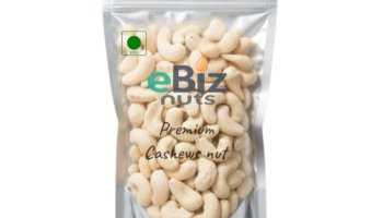 Ebiz W320 Jumbo Size White Cashew Nuts | Premium Crunchy Whole Cashews | Fresh & Natural Dry Fruits | Perfect For Snacking, Cooking, Sweets & Gifting | 80G Pack