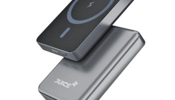 Juice Ojp1002 Magnetic Portable Charger | 5,000Mah Wireless Portable Charger With Usb-C Cable | Type-C Input/Output With Max 15W Wireless Output Power Bank (Black)