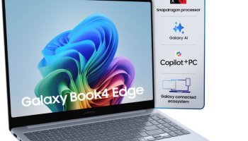 Samsung Galaxy Book4 Edge Series Copilot Ai-Pc Full Metal Chasis Snapdragon X – (16 Gb/512 Gb Ssd/Windows 11 Home) Np750Xqb-Ka1In Thin And Light Laptop(15.6 Inch, Sapphire Blue, 1.55 Kg, With Ms Office)
