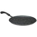 Amazon Brand – Solimo Granite Dosa Tawa – 30 Cm | Non-Stick | 2.8 Mm Thick Base | Induction & Gas Compatible | Durable 2-Layer Metallic Finish | Dishwasher Safe | Black