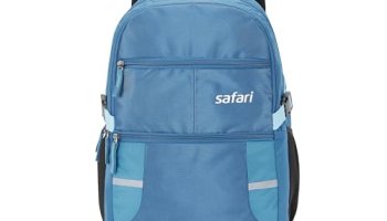 Safari Omega Spacious/Large 5 Compartment Laptop Backpack With Raincover, College Bag, Travel Bag For Unisex, Teal, 30 Litre