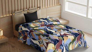 Flipkart Perfect Homes Floral Single Comforter For  Ac Room(Microfiber, Purple)