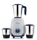 Bajaj Grace 500W Mixer Grinder | Mixie For Kitchen With Duracut Blades | 2-In-1 Blade Function For Dry & Wet Grinding | 3 Mixie Jars | 5-Yr Motor Warranty 【Midnight Blue】