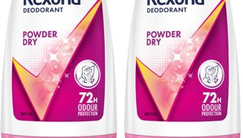 Rexona Powder Dry Underarm Roll On Deodorant Deodorant Roll-On  –  For Women(100 Ml, Pack Of 2)
