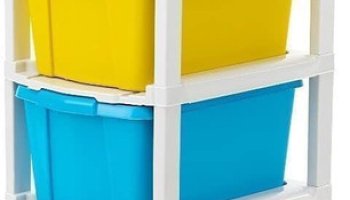 J K International 6 Compartments Plastic Modular Drawer(Multicolor)