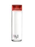 Cello H2O Glass Fridge Water Bottle With Plastic Cap 920Ml, Red | Leakproof & Durable | Wide Mouth, Easy To Clean | Easy Grip Glass Water Bottle For Kitchen, Home, Office, Gym, Travel