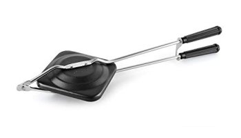 Cello Non-Stick Aluminium Sandwich Gas Toaster | Compatibility With Gas Stoves | Flame-Proof Design | Heat-Resistant Handle | Sandwich Maker | Sandwich Toaster | Black