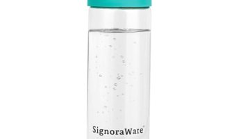 Signoraware Coral Borosilicate Glass Bottle | Airtight & Leakproof | Heat Resistant | Elegant Coral-Tinted Design | Ideal For Water, Juice & Detox Drinks | Home, Office & Outdoor Use (1Ltr | Clear)