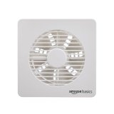Amazon Basics Axial 6” Fan | 22W | 7 Blades | 150 Mm Sweep | 7.1 Db Low Noise | Window Mount | Wall Switch Control | White Plastic Body
