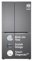 Lg 655 L Frost-Free Smart Inverter Double Door Side-By-Side Refrigerator (Gl-B257Hdsy, Dazzle Steel, Express Freeze | Multi Air-Flow)