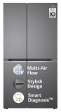 Lg 655 L Frost-Free Smart Inverter Double Door Side-By-Side Refrigerator (Gl-B257Hdsy, Dazzle Steel, Express Freeze | Multi Air-Flow)