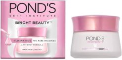 Pond’S Bright Beauty Day Cream 35 G, Non-Oily, Mattifying Daily Face Moisturizer, Spf 15 – With Niacinamide To Lighten Dark Spots For Glowing Skin