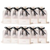 Kimirica Gift Set “Nothing But Love Duo” Potli For Family & Friends | Corporate Return Gifts For Men & Women | Romantic Notes Of Gardenia And Night Blooming Jasmine Shower Gel, Body Lotion With Loofah Inside (Pack Of 10)