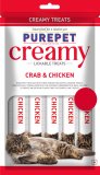 Purepet Creamy Lickable Treat Crab And Chicken Cat Treat(375 G, Pack Of 5)
