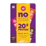 Yogabar No Added Sugar 20G Protein Bars | High Protein & Energy Bars | Added Probiotics & Whey | 20G Protein & 10G Fibre Nutrition Bars| Pack Of 5 X 70G Each | No Preservatives