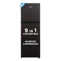 Midea 233 L, 3 Star, Frost Free Convertible 9 In 1 Double Door Refrigerator With Real Inverter Compressor And Deo Fresh Technology (Mdrt359Fgi28, Jazz Black)