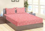 Bsb Home Barbie Edition Designer Printed 150 Gsm Microfiber Double Bedsheet With 2 Regular Size Pillow Covers(215 X 210 Cm Or 7Ft X 7Ft, Flower Pink)