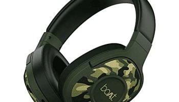 Boat Rockerz 558 Bluetooth Wireless Over Ear Headphones With Mic Upto 20 Hours Playback, 50Mm Drivers, Soft Padded Ear Cushions And Physical Noise Isolation(Army Green)