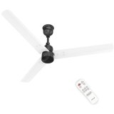 Polycab Wizzy Plus 1200Mm 5-Star Bldc, Remote Ceiling Fan For Living Room| 55% Energy Saving, 100% Copper, High Air Delivery, Free Installation | 3+1 Yr Warranty【Matt White Black】