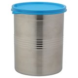 Signoraware Modular Stainless Steel Container Round 4500Ml, Set Of 1,Blue