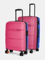 Nasher Miles Nicobar Hard-Sided Luggage Set Of 2 Pink And Sky Blue Trolley Bags (55 & 65 Cm) Cabin & Check-In Set 8 Wheels – 24 Inch