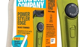 Bombay Shaving Company Flash Charging Men Beard Trimmer With Styling Pen Trimmer 120 Min Runtime 38 Length Settings (Green)