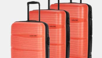 Nasher Miles Nicobar Dual Tone Polypropylene Set Of 3 Trolley Bags (55, 65 & 75 Cm) Check-In Suitcase 8 Wheels – 28 Inch