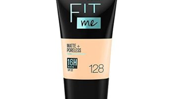 Maybelline New York Liquid Foundation, Matte & Poreless, Full Coverage Blendable Normal To Oily Skin, Fit Me, 128 Warm Nude, 18 Ml