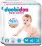 Doobidoo Babypants Medium Size Rash Free Soft Diapers Anti-Leak Highly Absorbent 7-12Kg – M(32 Pieces)