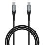 Boat Type C To C 65W Fast Charging Cable With 480 Mbps Data Transfer, Tangle-Free Cable In Premium Nylon Braided Design (Carbon Black)