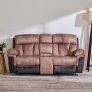 Home Centre Aries Faux Leather 2-Seater Rocking Recliner – Brown