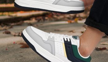 Bond Street Men’S Casual Sneakers | Lightweight, Comfortable & Durable Sneakers For Men(White, Green , 10)