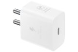 Samsung Original 25W Usb Type-C Travel Adaptor Without Cable For Google Pixel, Xiaomi, Motorola, Iphone, Samsung Galaxy Tab S/A Series, Galaxy S10/M54/M55/A80/A90/S25/S24, White