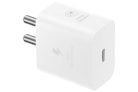 Samsung Original 25W Usb Type-C Travel Adaptor Without Cable For Google Pixel, Xiaomi, Motorola, Iphone, Samsung Galaxy Tab S/A Series, Galaxy S10/M54/M55/A80/A90/S25/S24, White