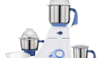 Preethi Blue Leaf Diamond Mg-214 Mixer Grinder 750 Watt (Blue/White), 3 Jars & Flexi Lid, Fbt Motor With 2Yr Guarantee & Lifelong Free Service